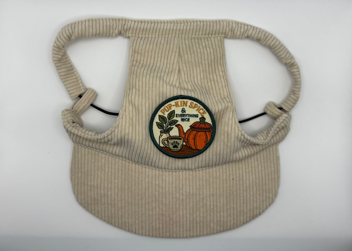 ☕ Corduroy Dog Hat – Vanilla Chai (Cream)