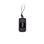 Shadow Black dog poop bag holder dispenser with clip, includes one roll of bags for easy leash attachment.