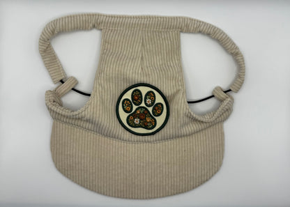 ☕ Corduroy Dog Hat – Vanilla Chai (Cream)