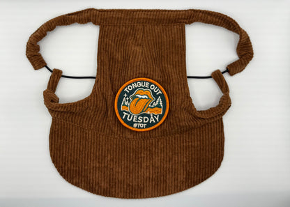 🌰 Corduroy Dog Hat – Toasty Pecan (Brown)