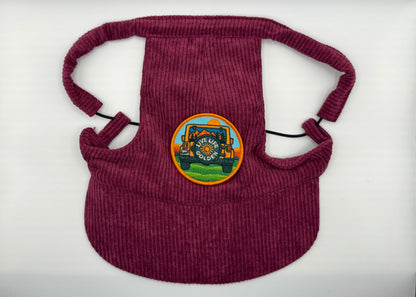 🍇 Corduroy Dog Hat – Orchard Plum (Wine)
