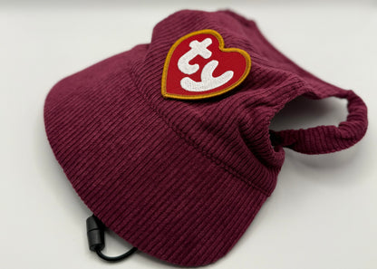 🍇 Corduroy Dog Hat – Orchard Plum (Wine)