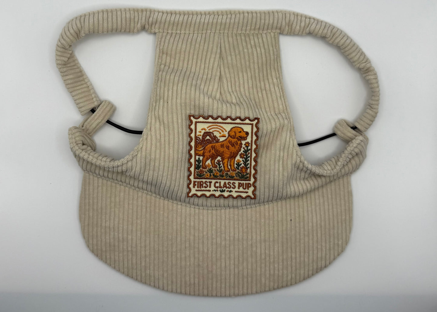 ☕ Corduroy Dog Hat – Vanilla Chai (Cream)