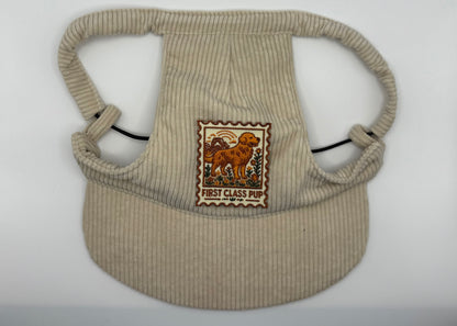 ☕ Corduroy Dog Hat – Vanilla Chai (Cream)