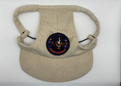 ☕ Corduroy Dog Hat – Vanilla Chai (Cream)