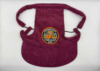 🍇 Corduroy Dog Hat – Orchard Plum (Wine)