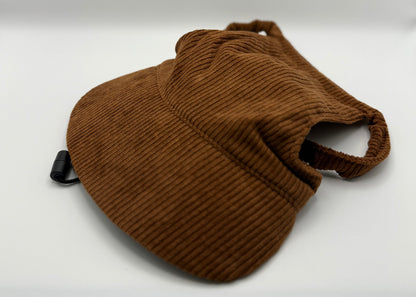 🌰 Corduroy Dog Hat – Toasty Pecan (Brown)
