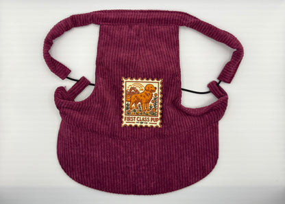 🍇 Corduroy Dog Hat – Orchard Plum (Wine)