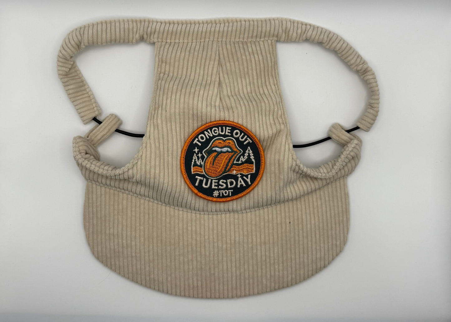 ☕ Corduroy Dog Hat – Vanilla Chai (Cream)