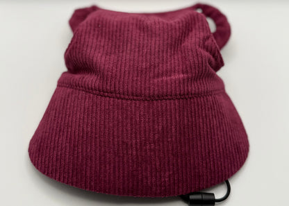 🍇 Corduroy Dog Hat – Orchard Plum (Wine)