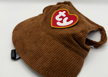 🌰 Corduroy Dog Hat – Toasty Pecan (Brown)