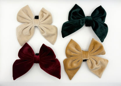 Velvet & Vibes Collection | Dog Bows for Christmas & The Holidays