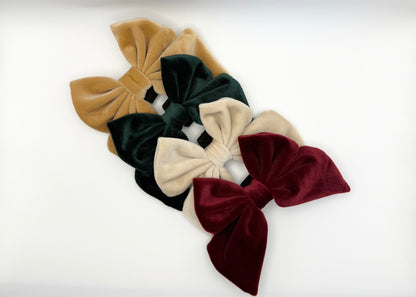 Velvet & Vibes Collection | Dog Bows for Christmas & The Holidays