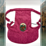 Purple corduroy dog hat with the Kodiak adventure paddleboard iron on patch.